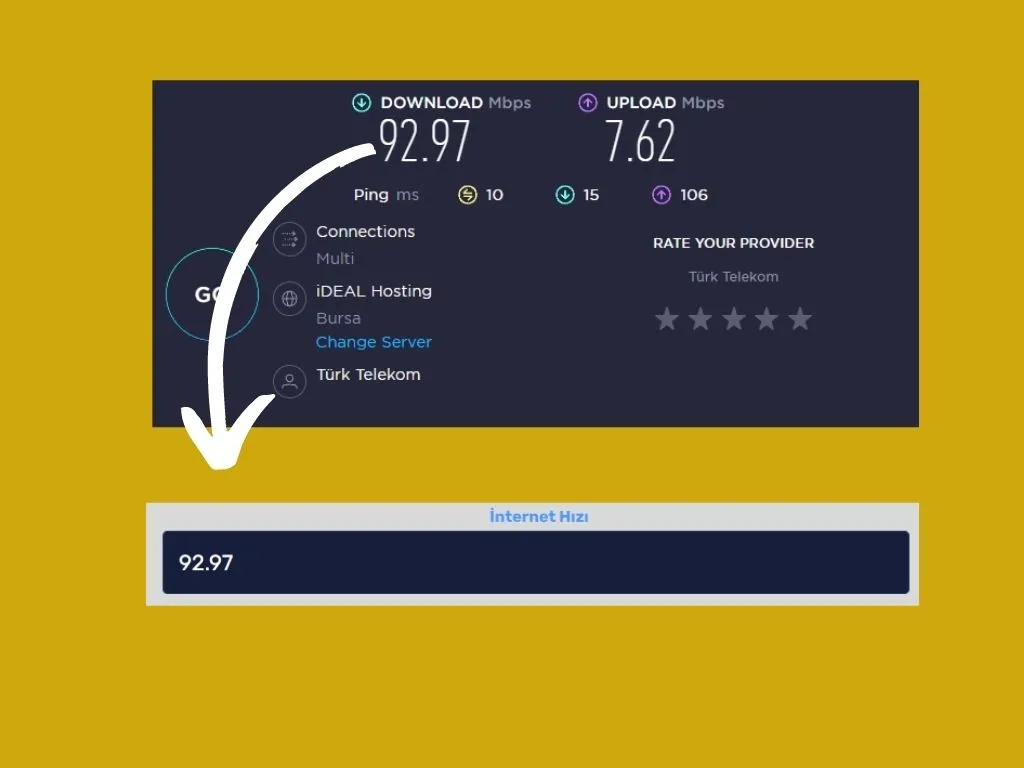 speedtest internet speed test result